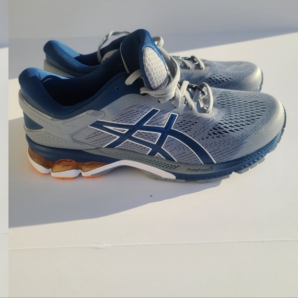 ASIC MENS GEL-KAYANO 26 RUNNING SHOES,Size11.5 SHEET ROCK/MAKO BLUE 1011A541 - Picture 2 of 5